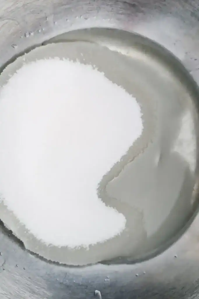 sugar and oil in bowl