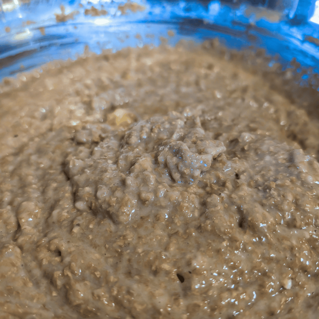 the bran muffin banana well blended