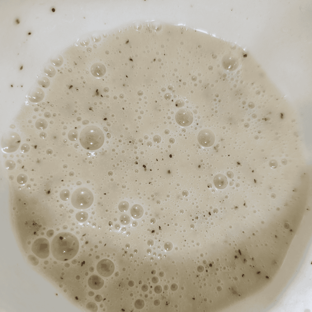 lime dressing with black specks, ready for cooking or baking.