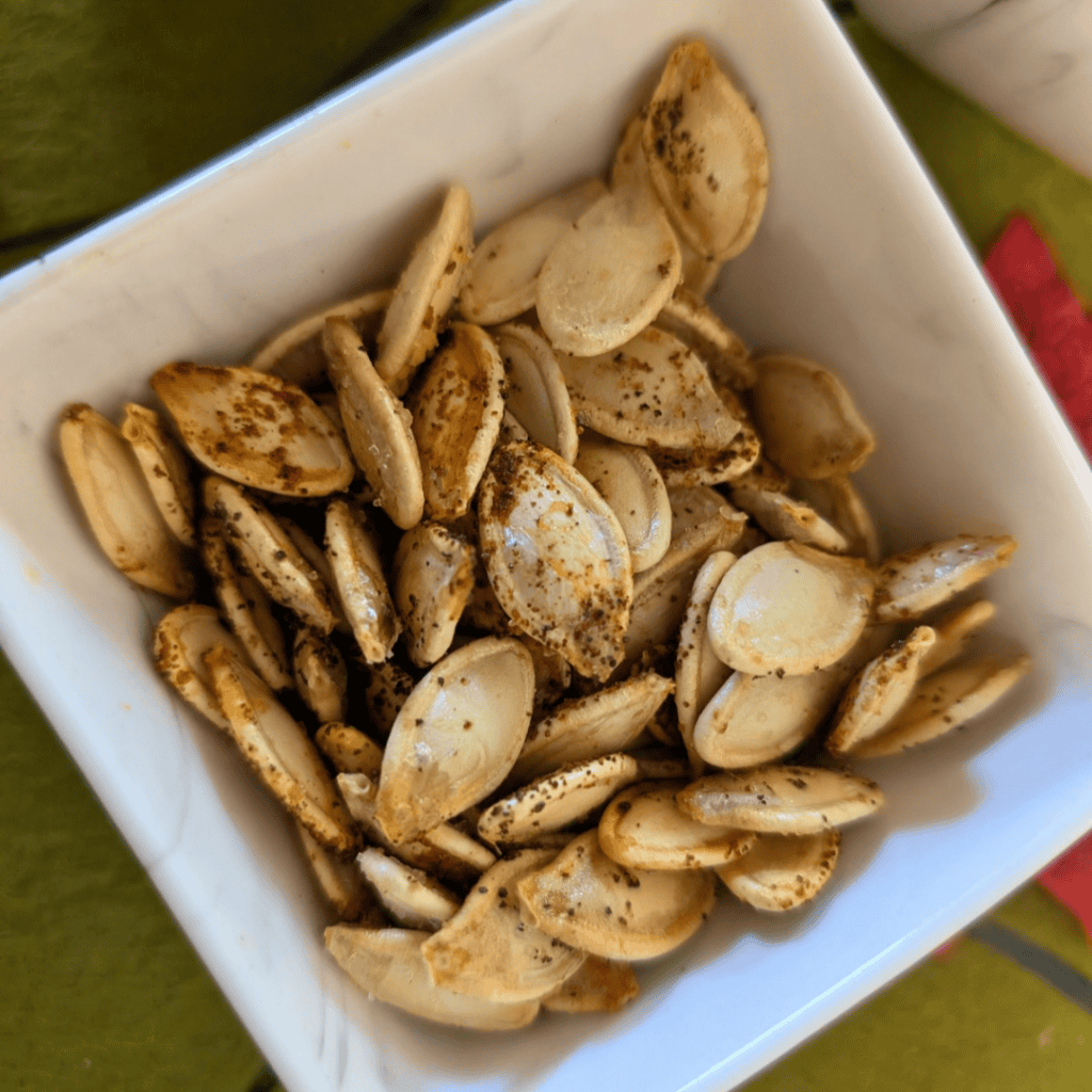 smoked paprika spiced pumpkin seeds