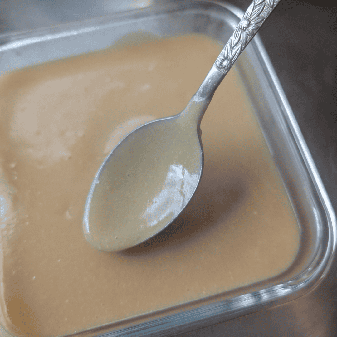 old fashioned mayonnaise cooled coating spoon