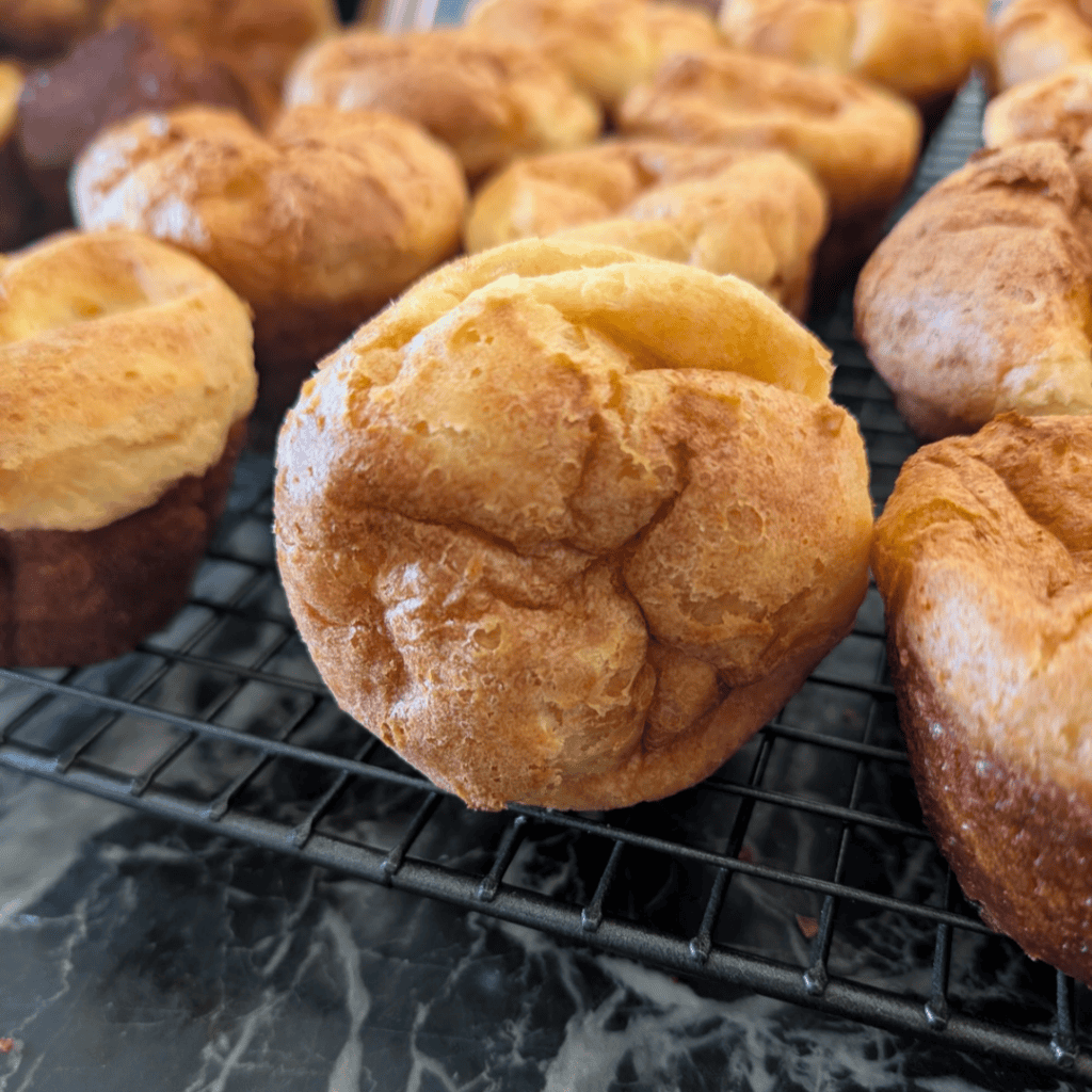 dry top of popover on rack