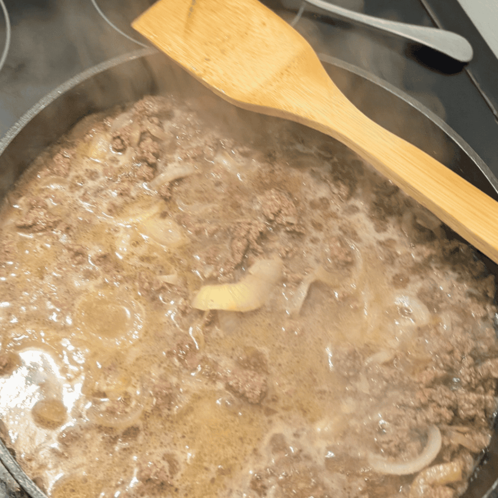 hamburger gravy adding water