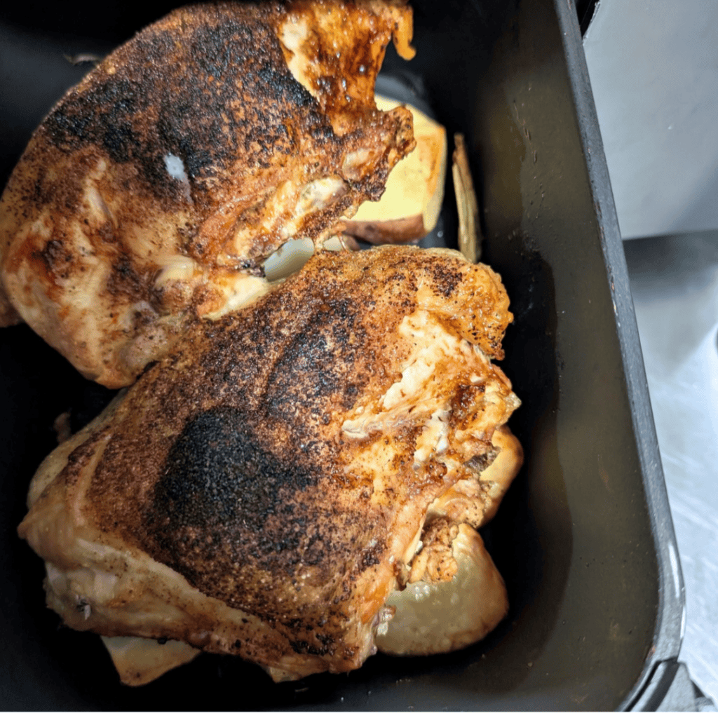 roasted chicken and potatoes
