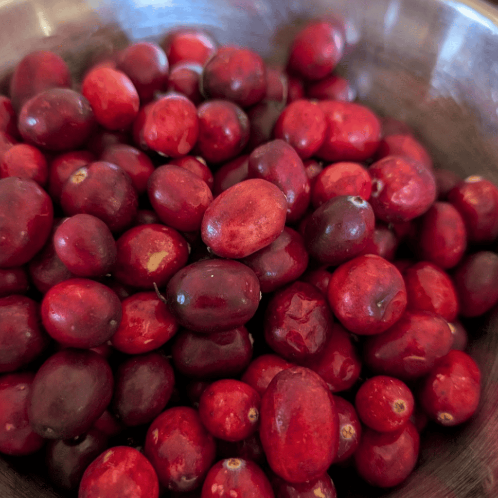 sorted cranberries