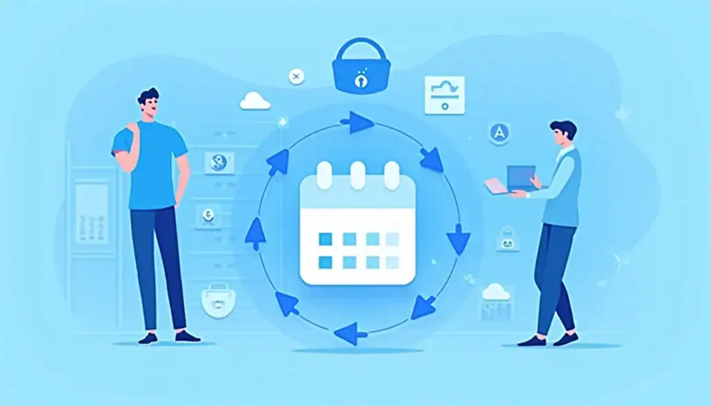 WordPress troubleshooting steps illustration: diagnose issue, check plugins, verify database, restore site