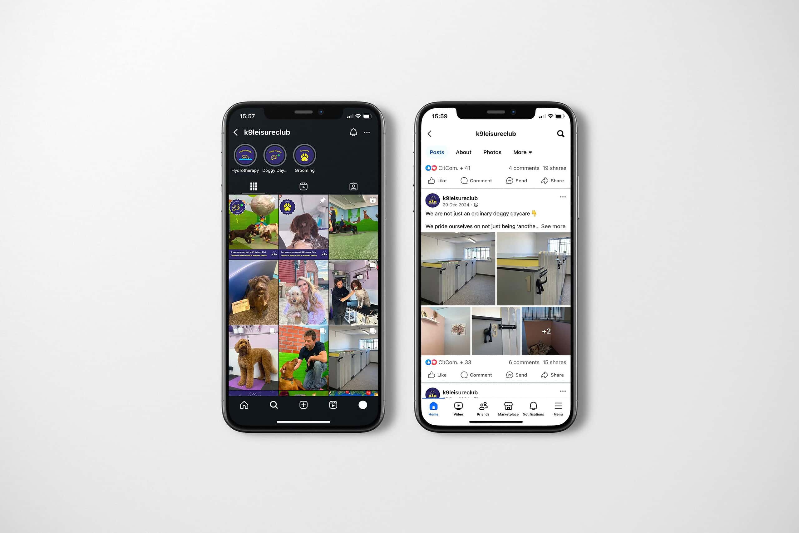K9 Leisure Club Insta Facebook Mockup