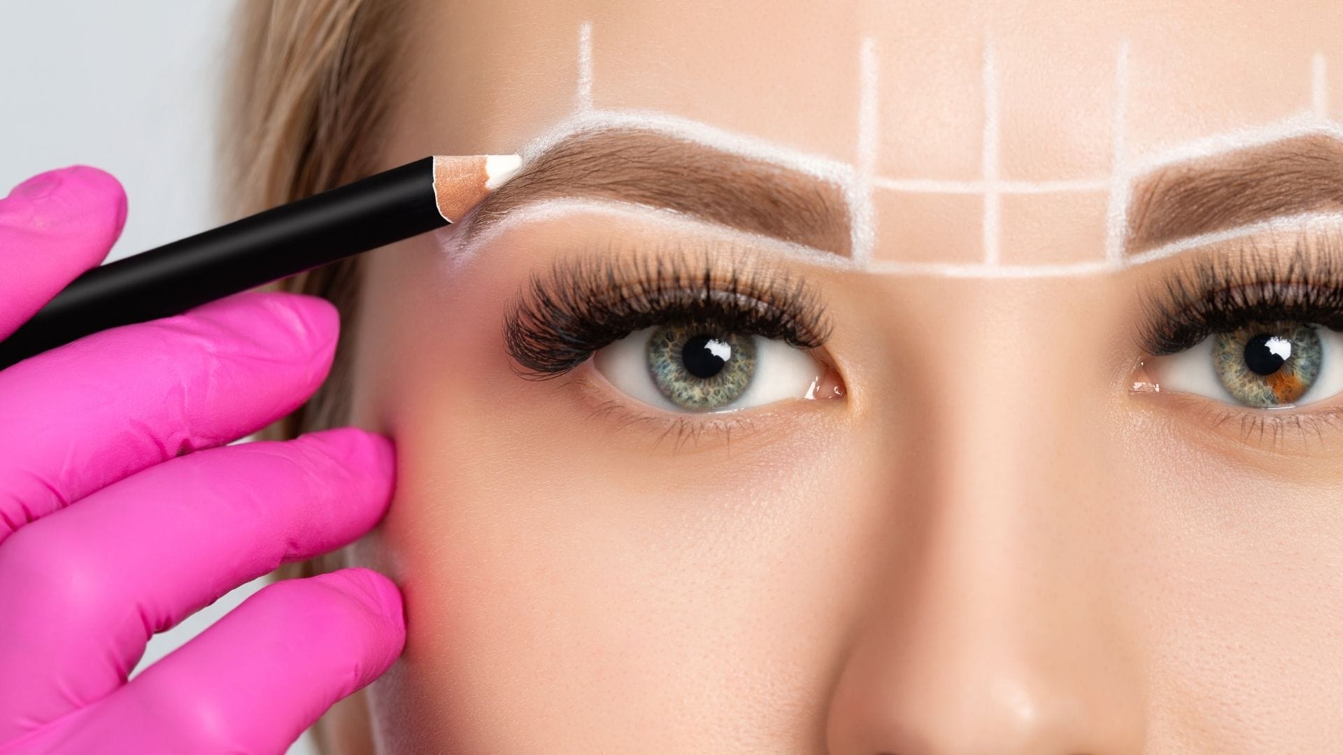 Permanent makeup correction of faded eyebrows at Cleopatra PMU, Chantilly VA