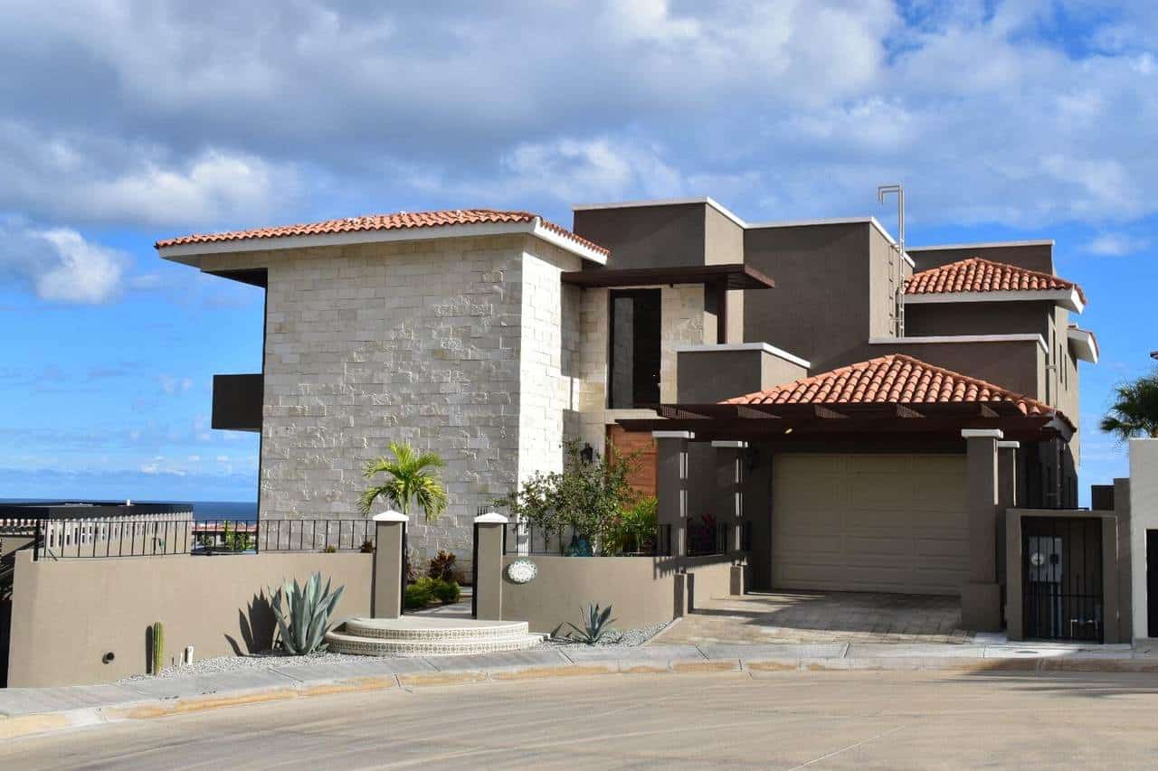 Club Campestre Ocean View Villa With Modern Architecture And Lush Landscaping.