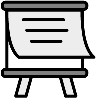 Symbol für das Arbeiten am Flipchart