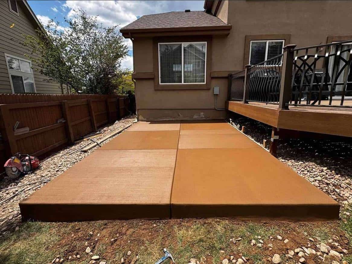 Concrete patio extension Castle Rock CO - expanded outdoor living space