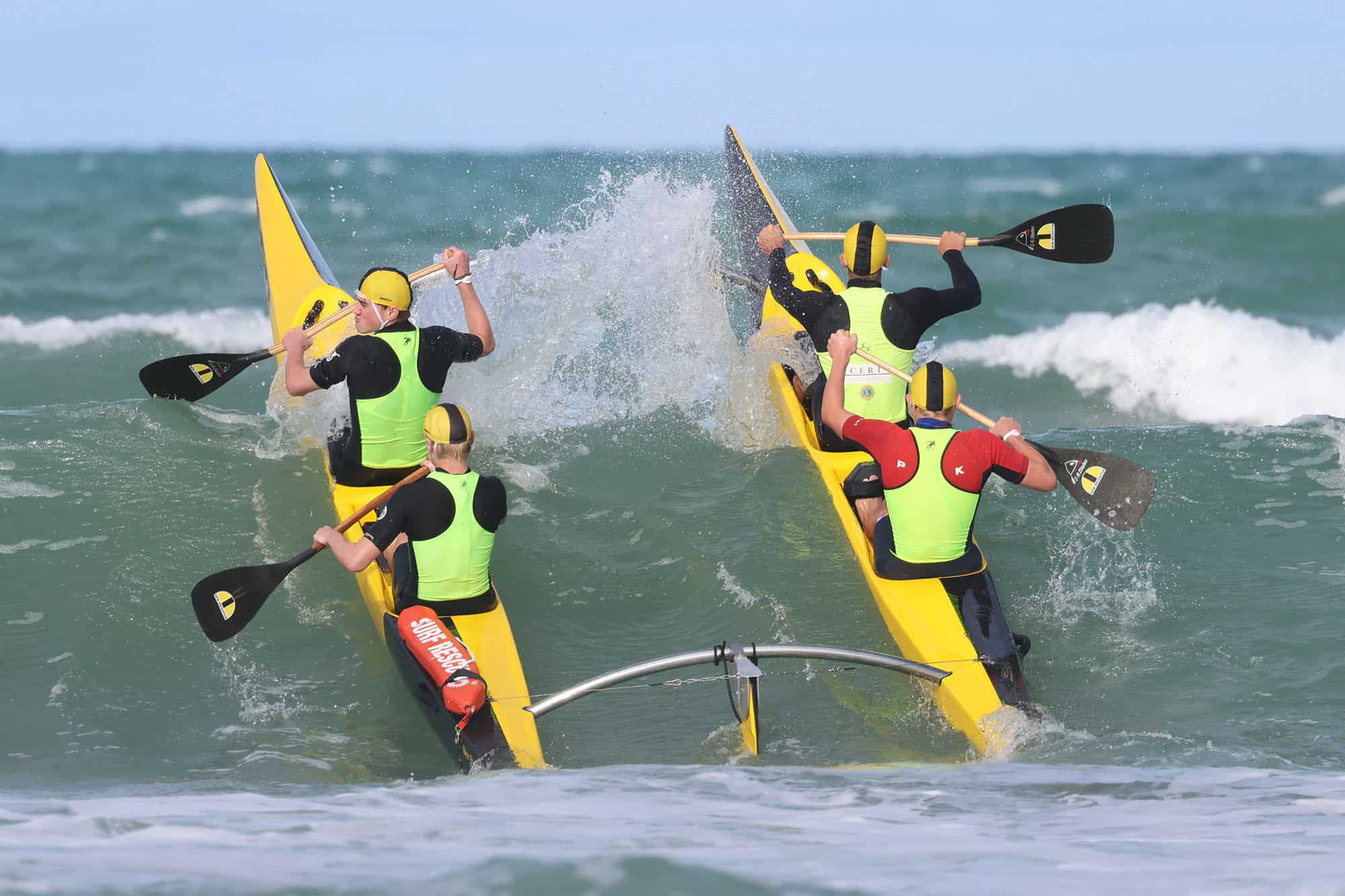 WildCat fibreglass surf canoes