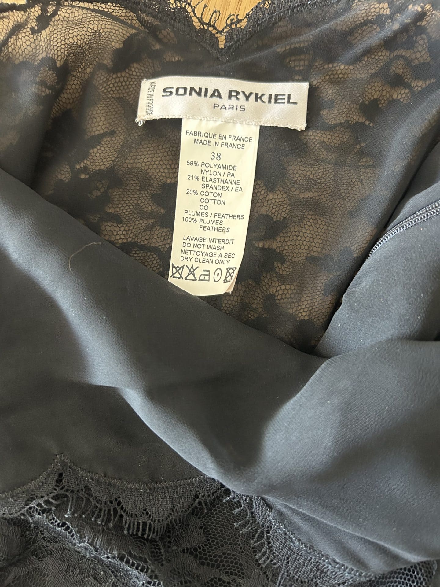 Robe Sonia Rykiel Paris noire en dentelle – Image 5