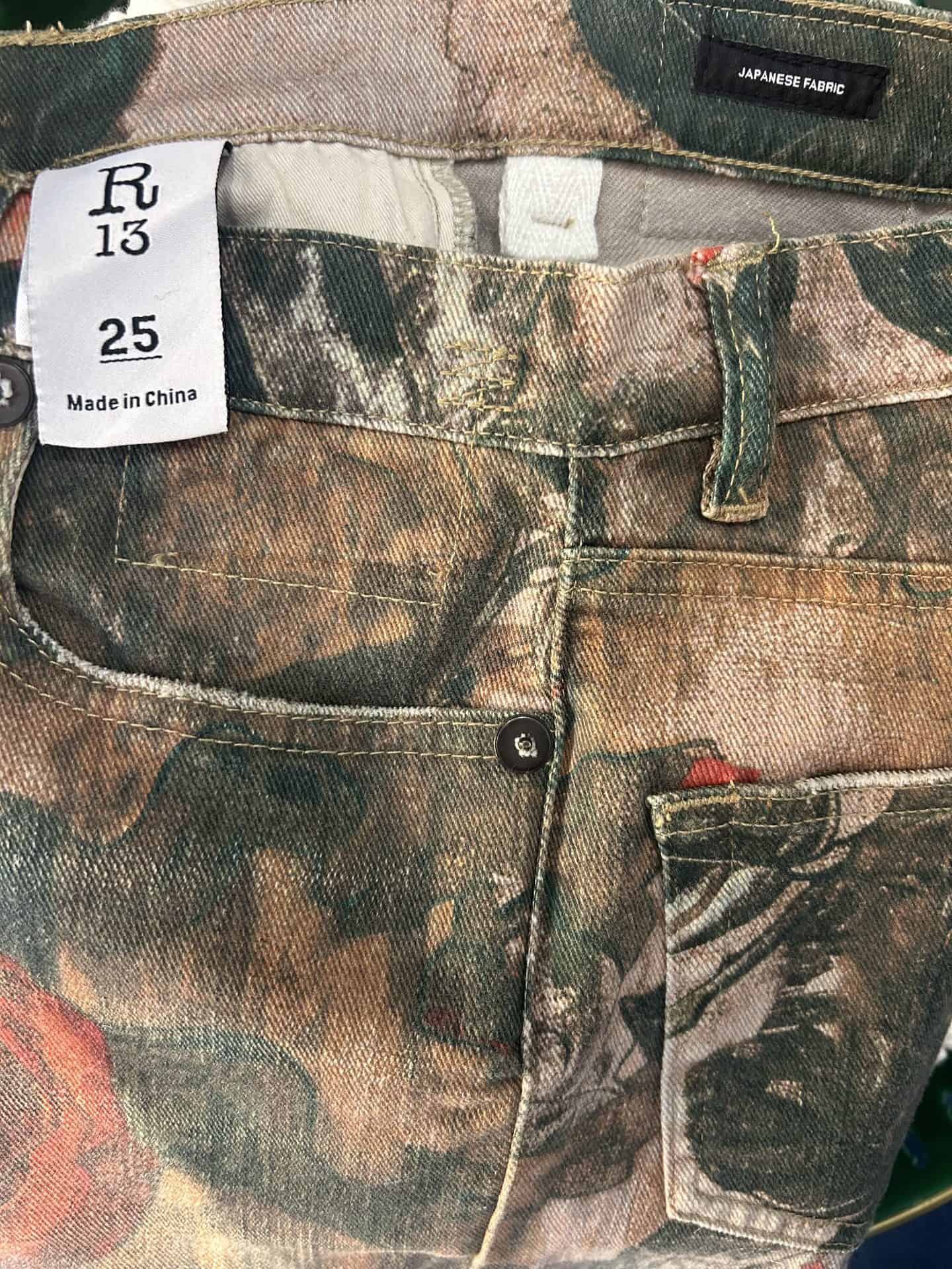 Jean R13 Jane Printed Camo Rose – Image 5