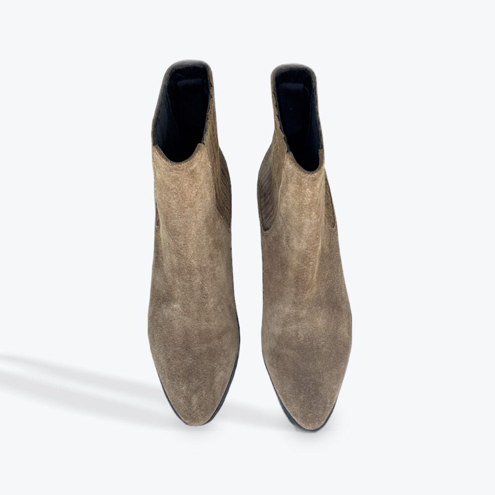 Bottines Saint Laurent West 45, daim marron