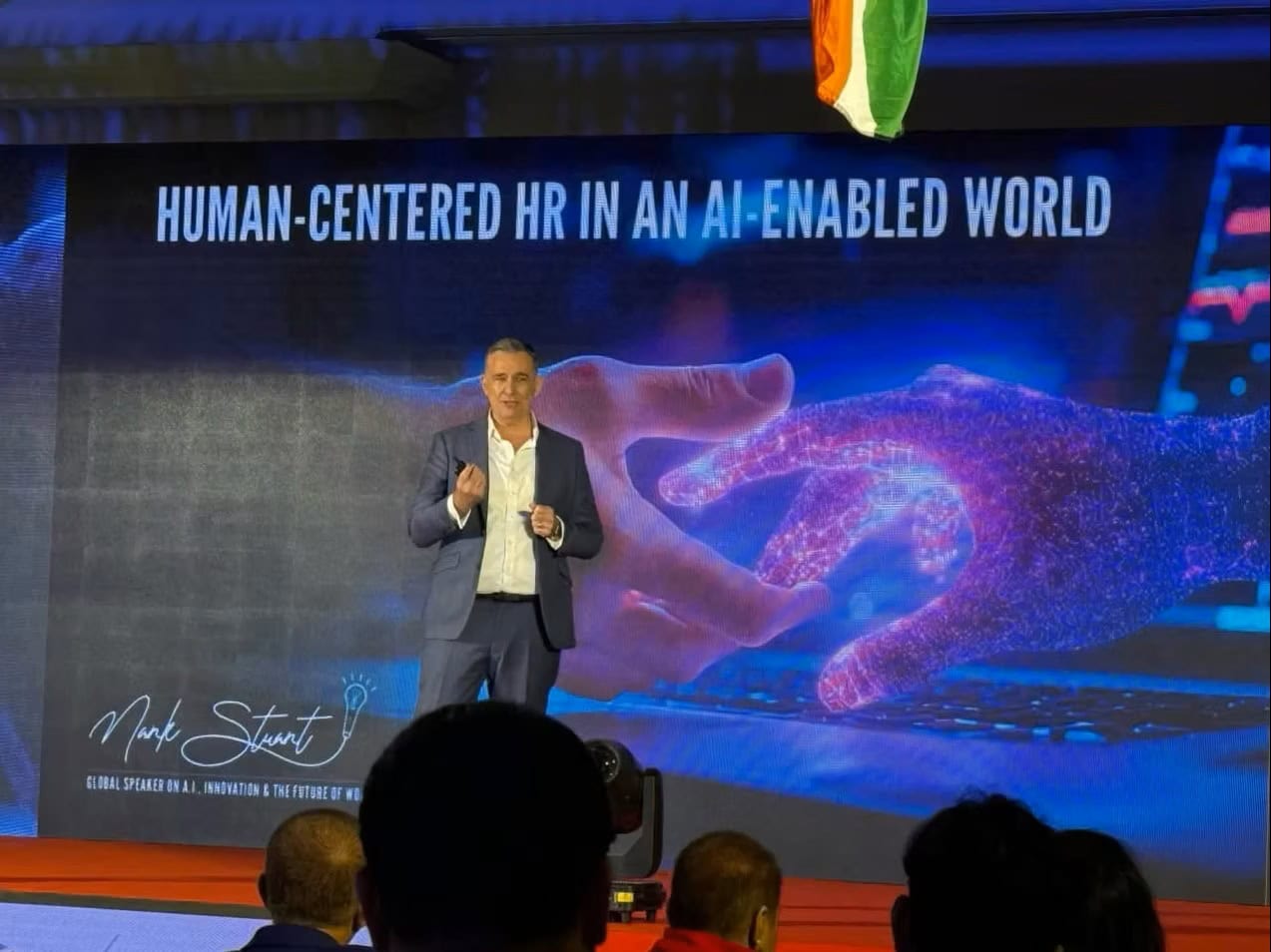 Mark Stuart presenting on human-centered HR in an AI-enabled world