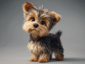 Cartoon style image of a yorkshire terrier standing up