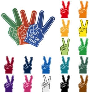Custom Foam Hand Peace Sign