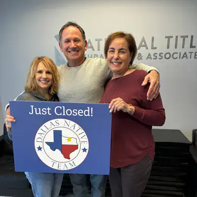 Happy real estate team celebrating closing in North Texas.