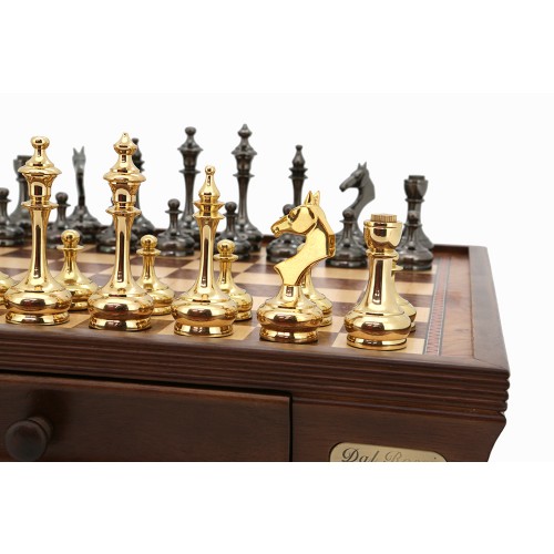 Dal Rossi Italy Brass Cap Staunton (Chessmen Only) - Image 4
