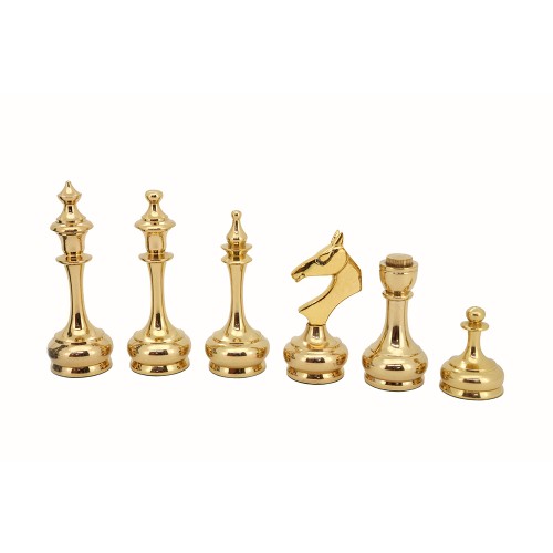 Dal Rossi Italy Brass Cap Staunton (Chessmen Only) - Image 5