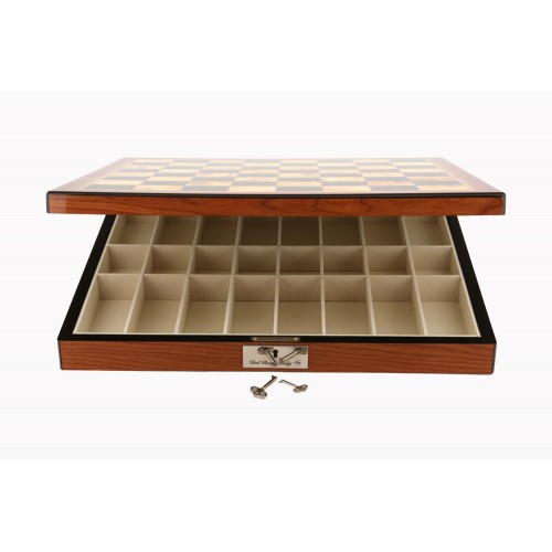 Dal Rossi Italy Chess Box Walnut Finish Chess Box 16” with compartments - Image 2