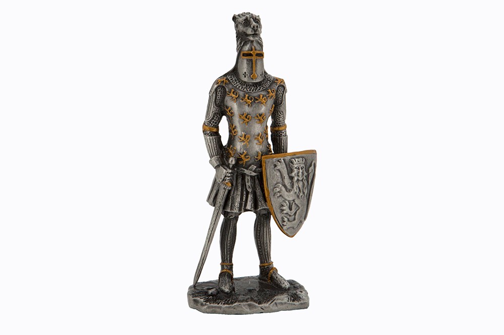 Dal Rossi Pewter MEDIEVAL WARRIOR - WEARING LION MASK Pewter Figurines height from 110mm to 160mm