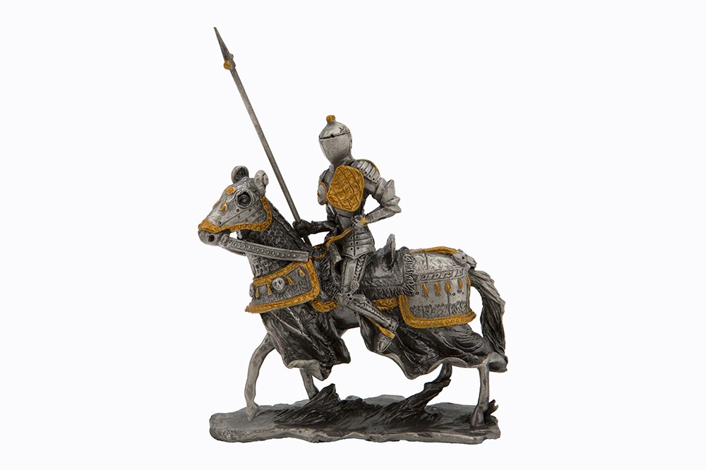 Dal Rossi Pewter KNIGHT HOLDING SPEAR Pewter Figurines height from 110mm to 160mm