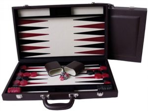 Dal Rossi Brown Backgammon 18" PU Leather