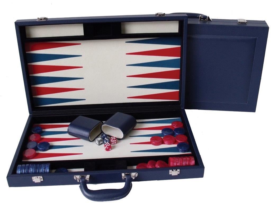Dal Rossi Blue Backgammon 15" PU Leather