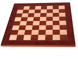 Dal Rossi Chess board, Mahogany/Maple, 50cm Chess Board