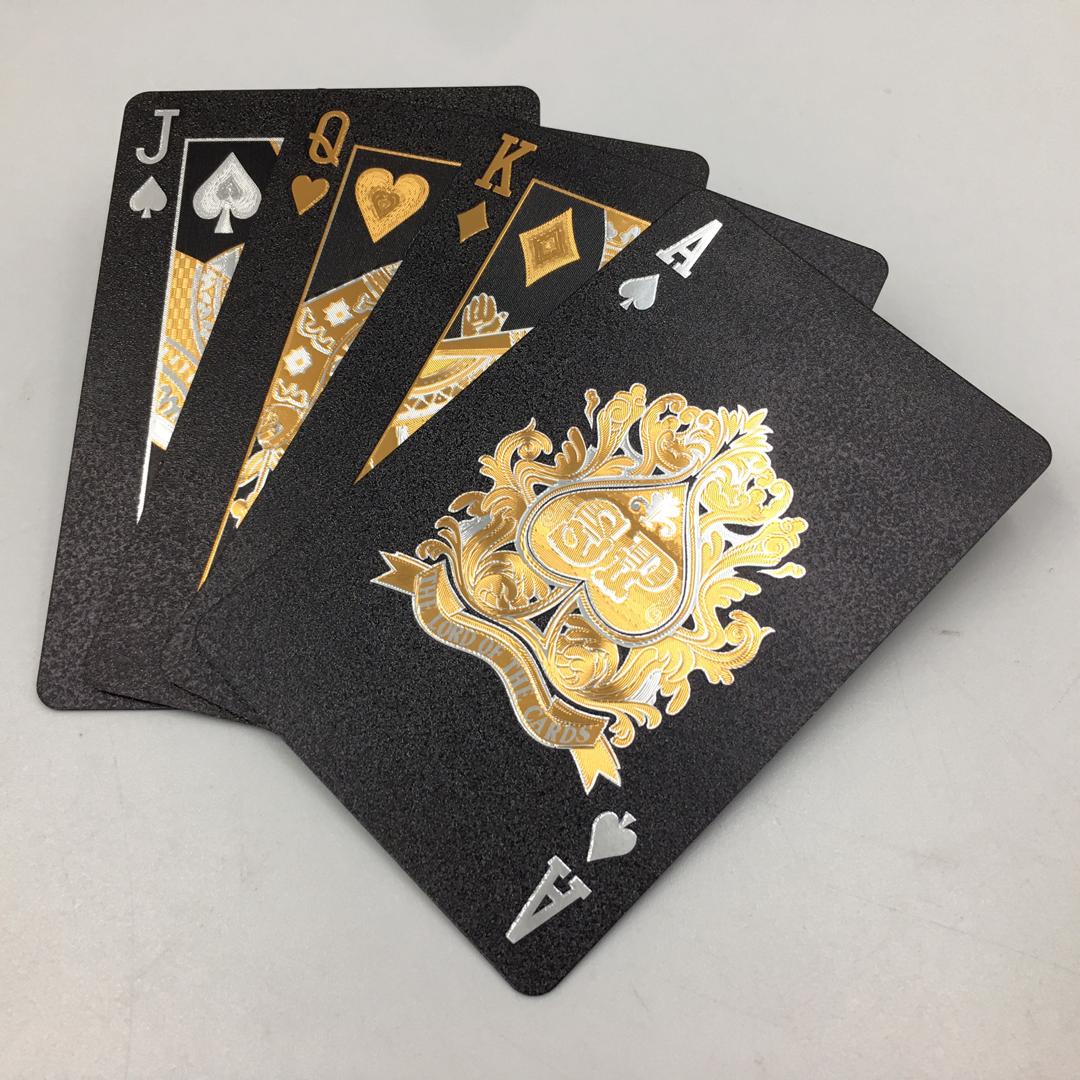 Dal Rossi Italy Luxury Black Playing Cards and Gold & Silver Plated writing. - Image 2
