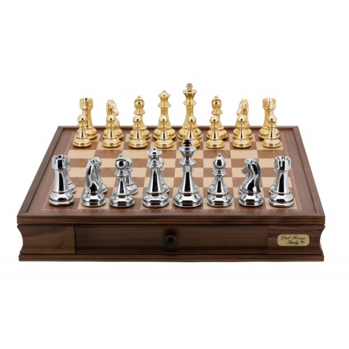 Dal Rossi Italy Gold & Silver Chess Set 20"
