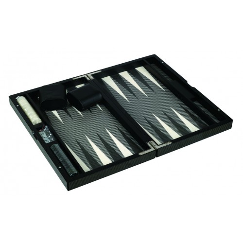 Dal Rossi Italy Carbon Fibre Finish Backgammon 15" - Image 3