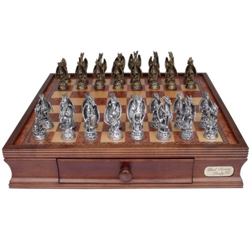 Dal Rossi Italy, Dragon, Pewter Chessmen ONLY - Image 2