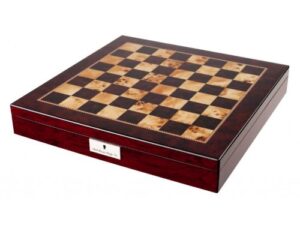 Dal Rossi Italy Chess Box Mahogany Finish 20" with compartments