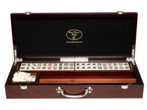 Dal Rossi Mahjong, deluxe wooden case with sticks & racks (52cm)