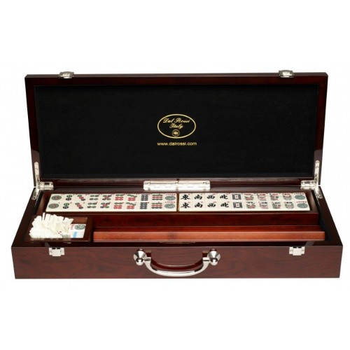 Dal Rossi Mahjong, deluxe wooden case with sticks & racks (52cm)