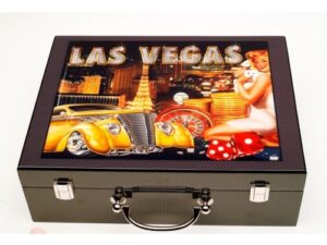 Dal Rossi Italy Las Vegas att - case 500 Chips 11.5grms Incudes 2 Packs of Playing Cards