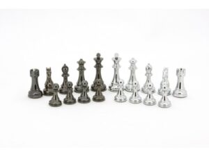 Dal Rossi Italy Silver and Black Weight Chess pieces 110mm Chess Pieces ONLY