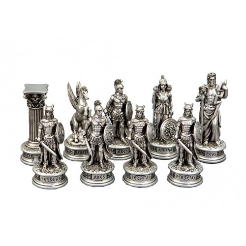 Dal Rossi Italy European Warriors on a Walnut Finish, Chess Box 20” with compartments - Image 3