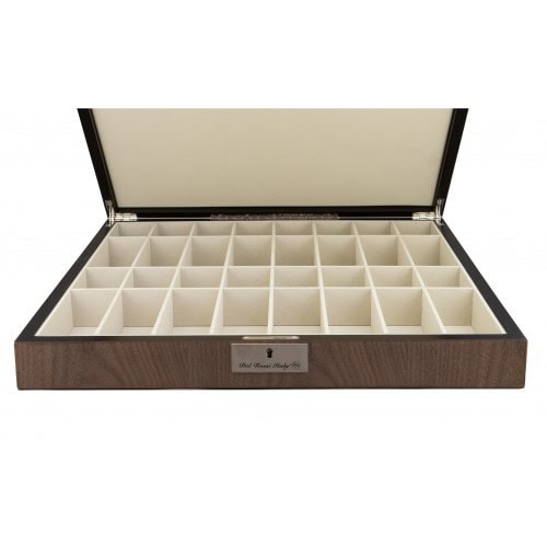Dal Rossi Italy Chess Box Walnut Inlaid 20” with compartments - Image 2