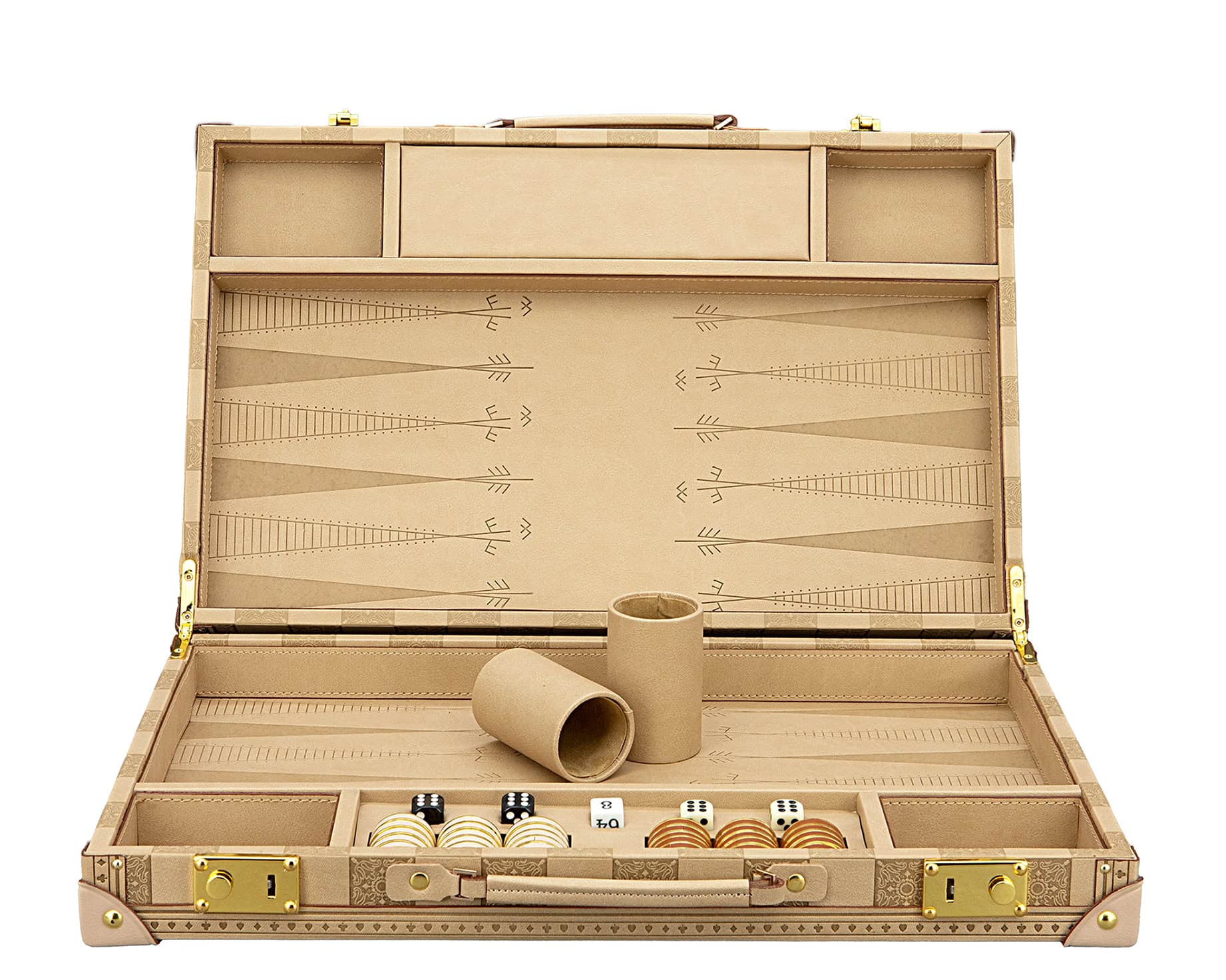 Dal Rossi Italy Sandstone PU Leather 18 inch Backgammon