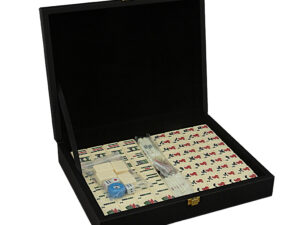 Dal Rossi Italy, Mahjong 30cm – in Black PU Leather Case