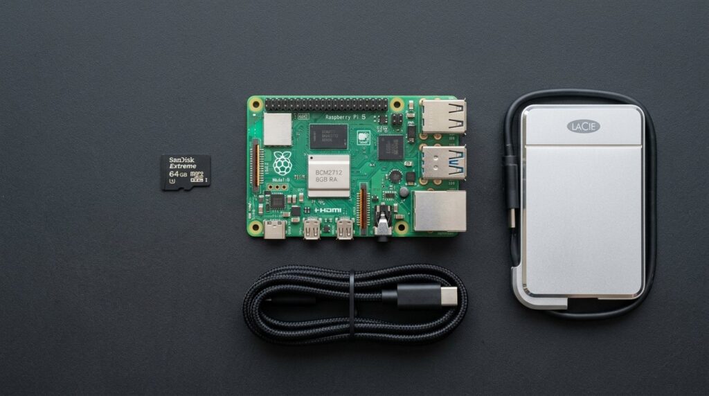 the hardware required to build a raspberry pi nas