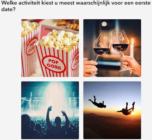 Activiteit kiezen in aanmeldformulier