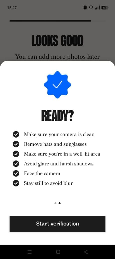 Start verificatie