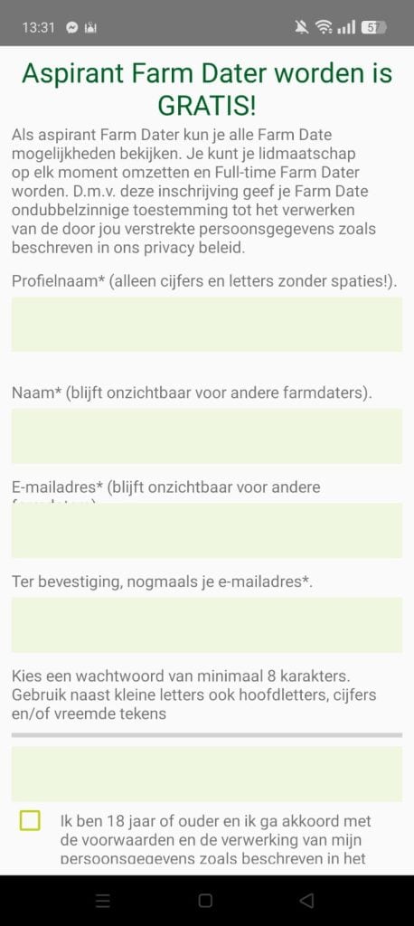 Aanmeldformulier