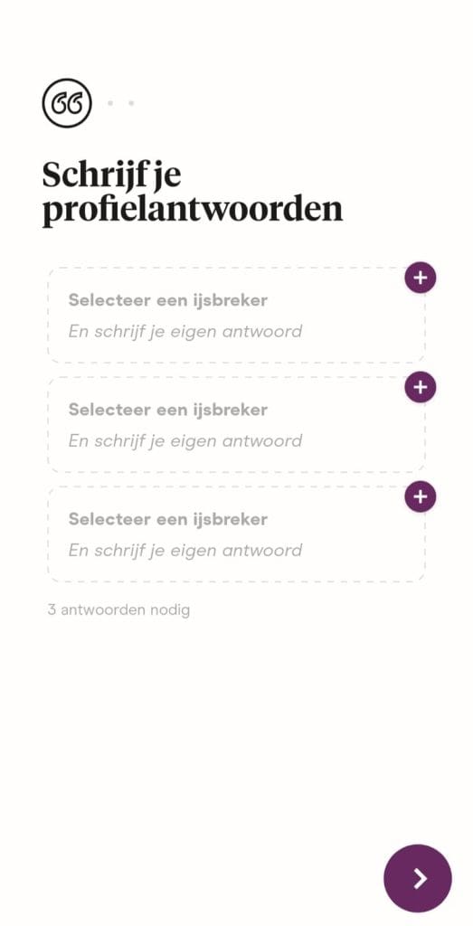 Profiel invullen, leuke ijsbrekers delen
