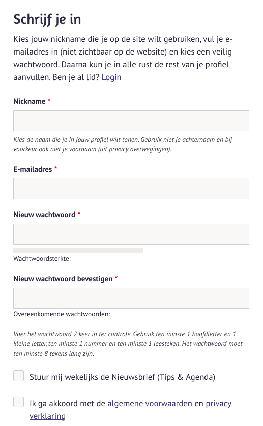 Inschrijven